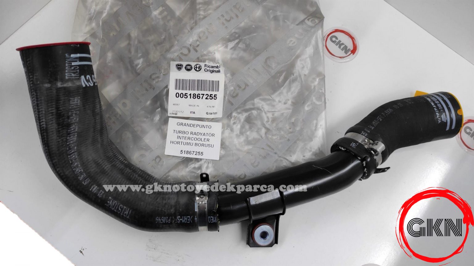 TURBO RADYATÖR İNTERCOOLER HORTUMU BORUSU GRANDEPUNTO 51867255 /