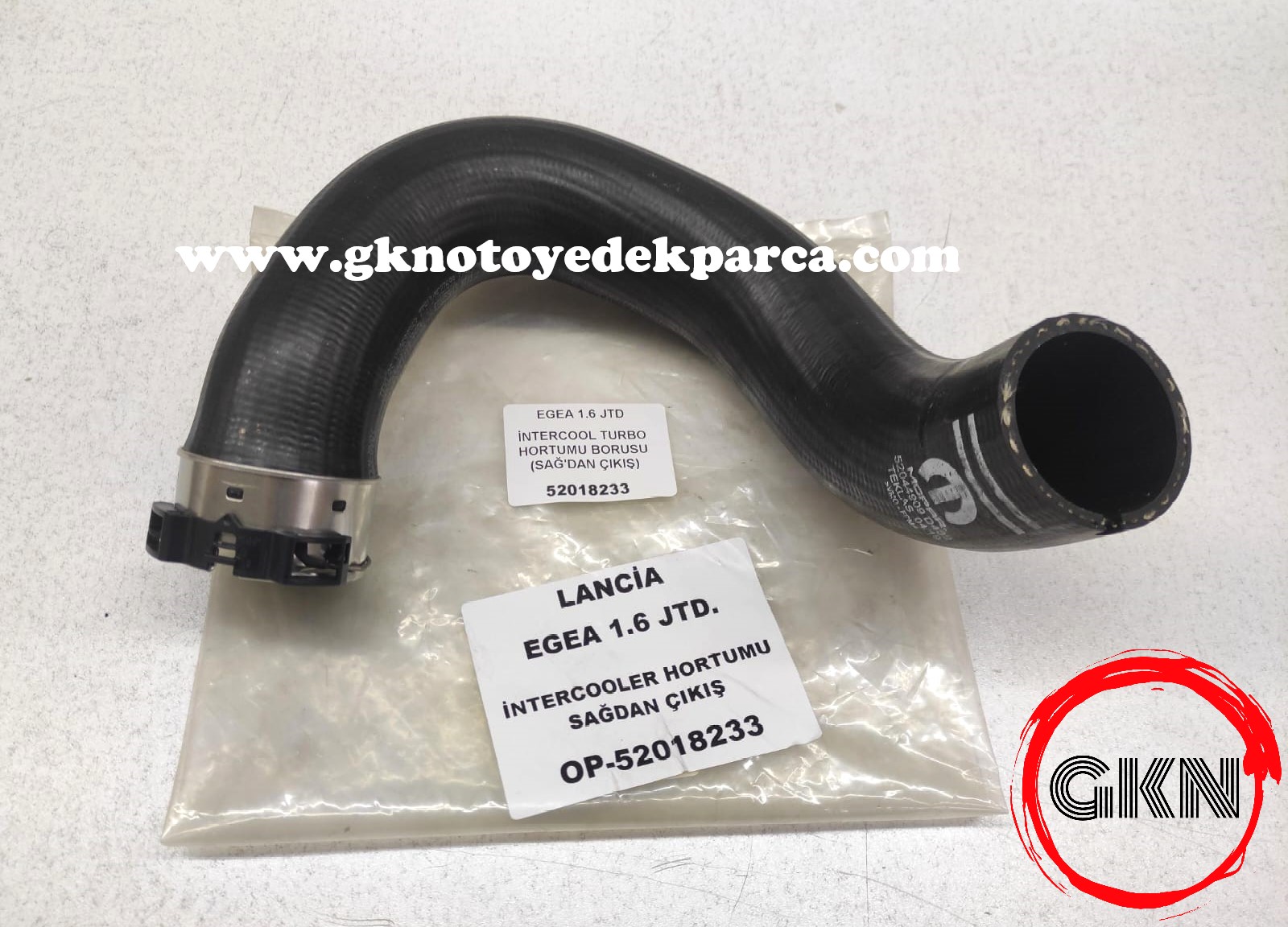 İNTERCOOLER TURBO HORTUMU BORUSU (SAĞ’DAN ÇIKIŞ) EGEA 1.6 JTD 52018233